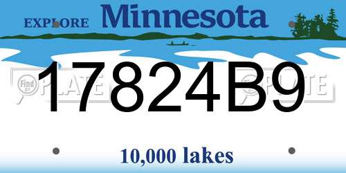 17824B9 Minnesota License Plate