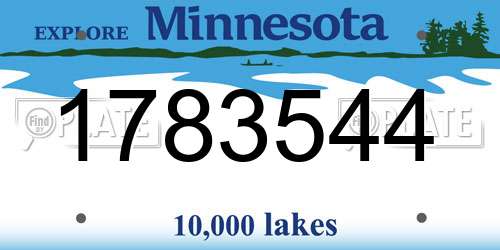 1783544 Minnesota License Plate