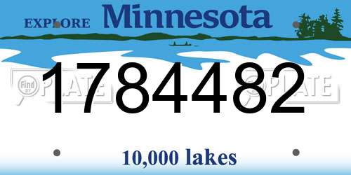 1784482 Minnesota License Plate