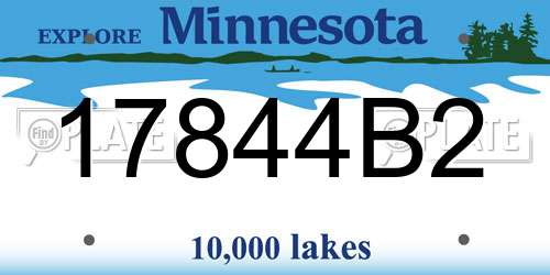 17844B2 Minnesota License Plate