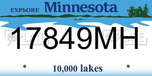 17849MH Minnesota License Plate