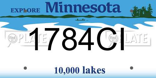 1784CI Minnesota License Plate