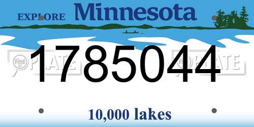 1785044 Minnesota License Plate