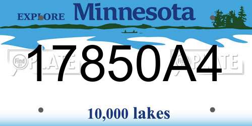 17850A4 Minnesota License Plate