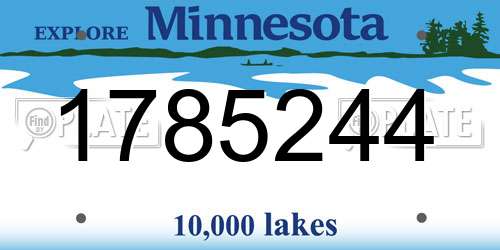 1785244 Minnesota License Plate