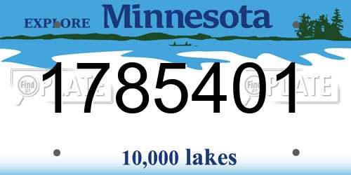 1785401 Minnesota License Plate
