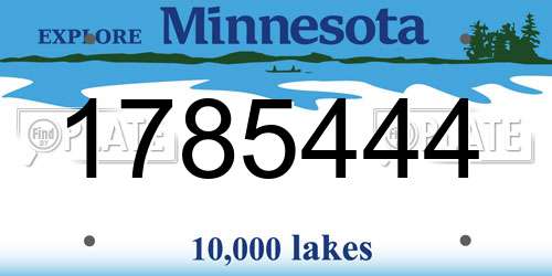 1785444 Minnesota License Plate