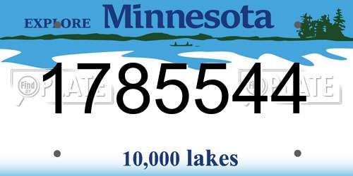 1785544 Minnesota License Plate