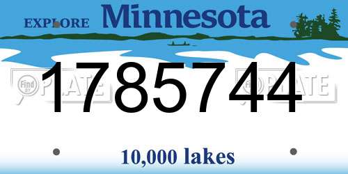 1785744 Minnesota License Plate
