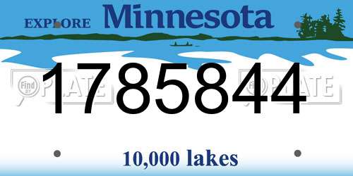 1785844 Minnesota License Plate