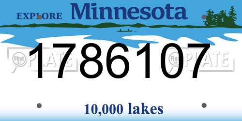 1786107 Minnesota License Plate