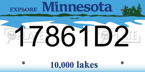 17861D2 Minnesota License Plate