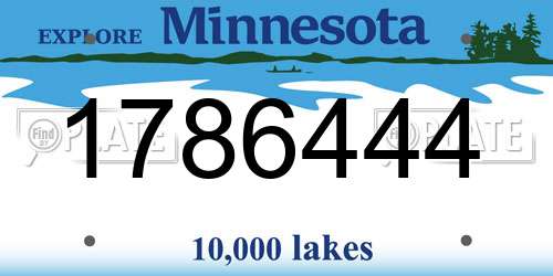 1786444 Minnesota License Plate