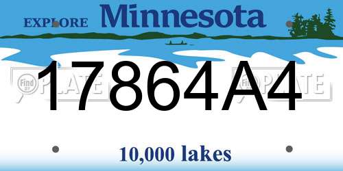 17864A4 Minnesota License Plate