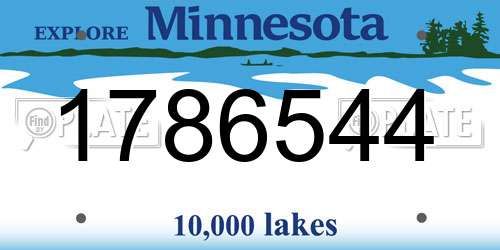 1786544 Minnesota License Plate