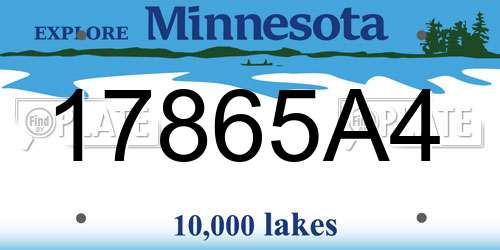 17865A4 Minnesota License Plate