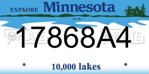 17868A4 Minnesota License Plate
