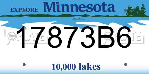17873B6 Minnesota License Plate