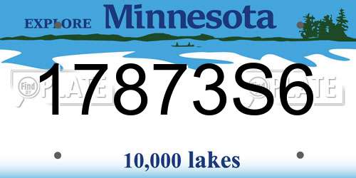 17873S6 Minnesota License Plate