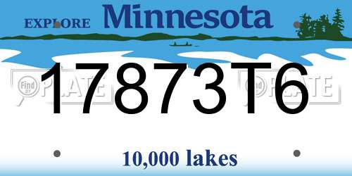 17873T6 Minnesota License Plate