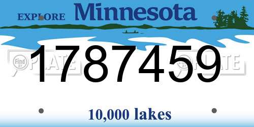 1787459 Minnesota License Plate