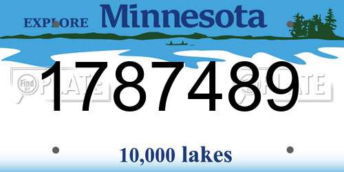 1787489 Minnesota License Plate