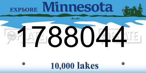 1788044 Minnesota License Plate