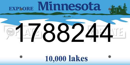 1788244 Minnesota License Plate