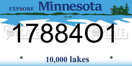 17884O1 Minnesota License Plate