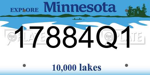 17884Q1 Minnesota License Plate