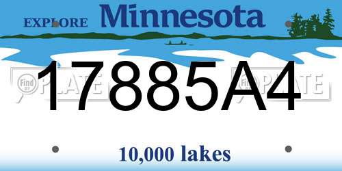 17885A4 Minnesota License Plate