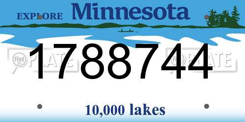1788744 Minnesota License Plate