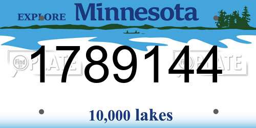 1789144 Minnesota License Plate
