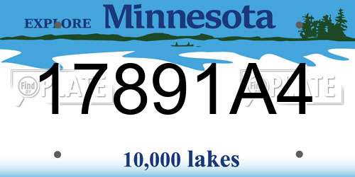 17891A4 Minnesota License Plate