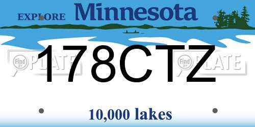178CTZ Minnesota License Plate