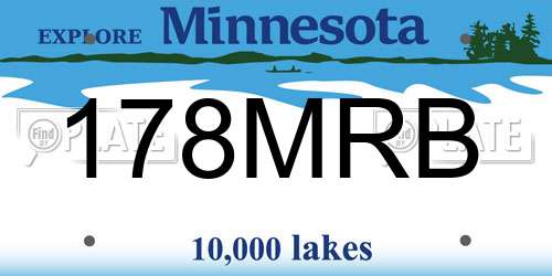 178MRB Minnesota License Plate