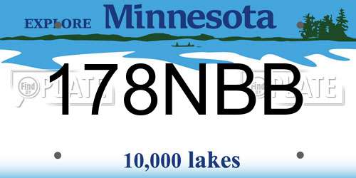 178NBB Minnesota License Plate