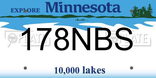 178NBS Minnesota License Plate