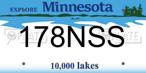 178NSS Minnesota License Plate