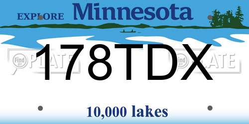 178TDX Minnesota License Plate