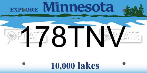 178TNV Minnesota License Plate