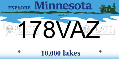 178VAZ Minnesota License Plate