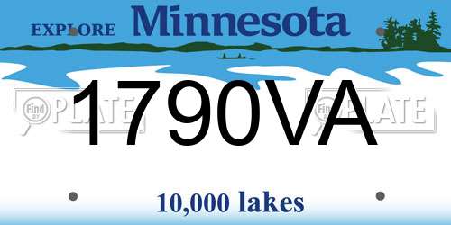 1790VA Minnesota License Plate