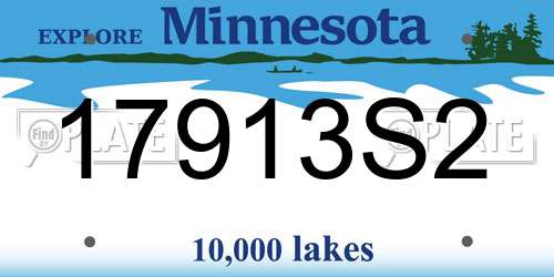 17913S2 Minnesota License Plate