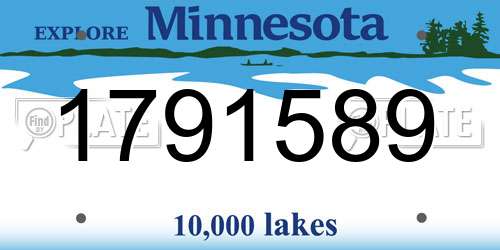 1791589 Minnesota License Plate