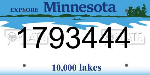 1793444 Minnesota License Plate