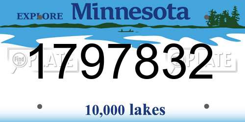 1797832 Minnesota License Plate