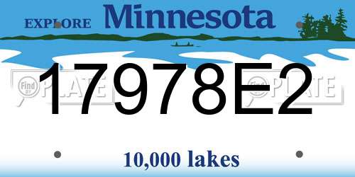 17978E2 Minnesota License Plate