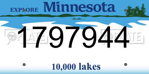 1797944 Minnesota License Plate