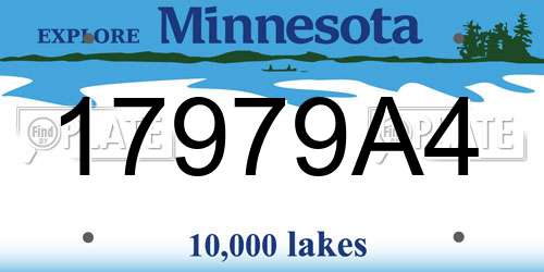 17979A4 Minnesota License Plate